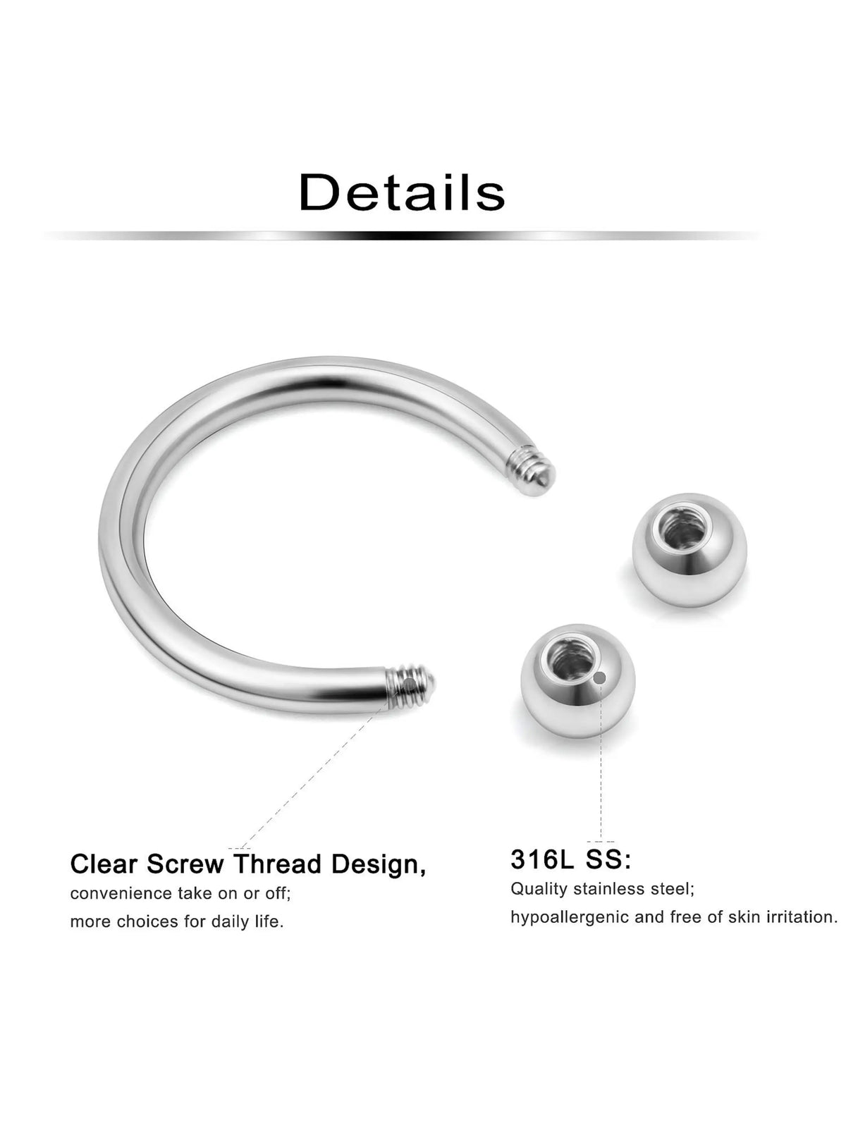 32pcs Lip Rings Set, Labret Monroe Lip Barbell, Snake Bite Piercing Jewelry, 16g Helix Earring, Daith Tragus Cartilage Studs, Lips Piercing, Lip And Cartilage Piercings, Body Jewelry, Body Piercing Kit