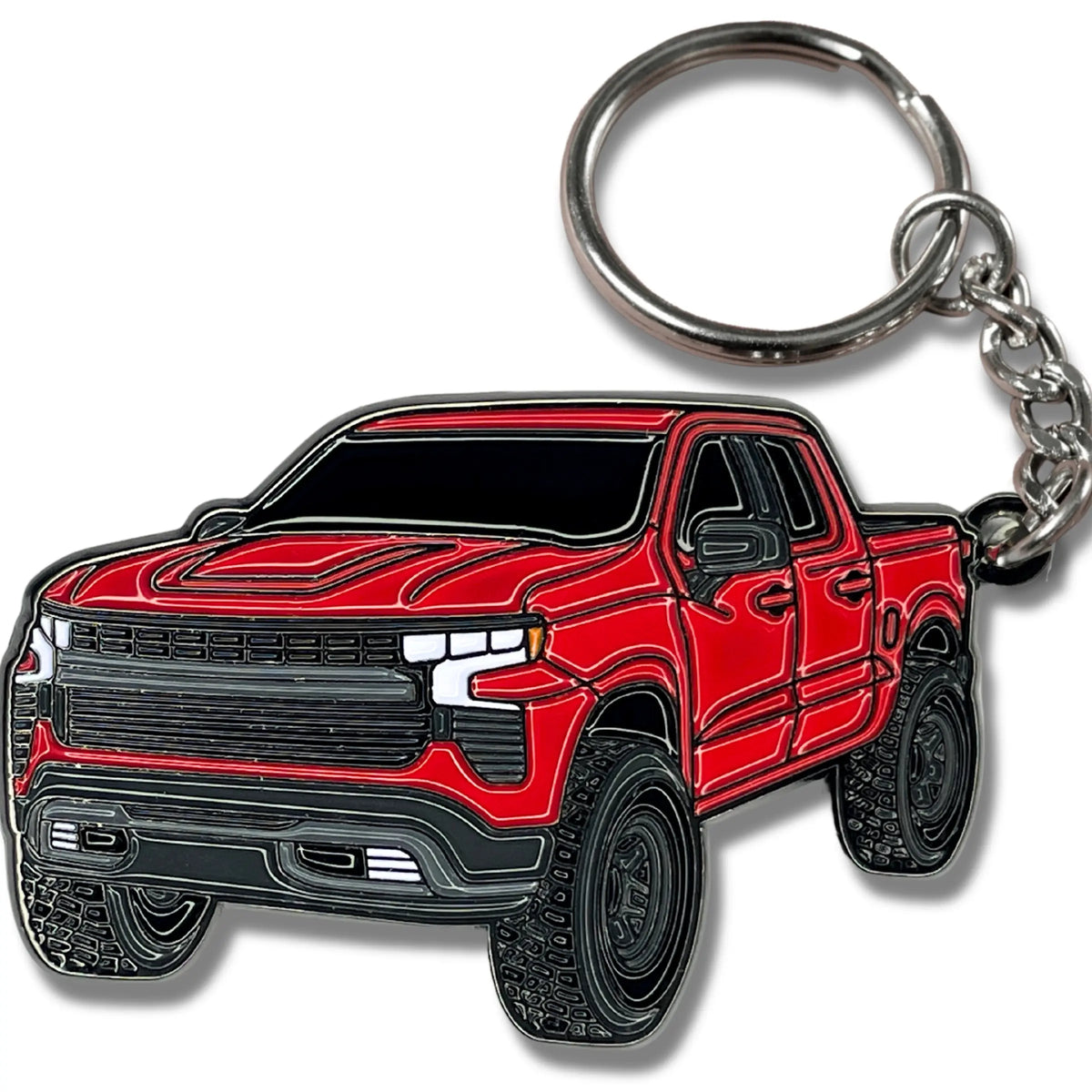 Chevy Keychain Compatible with Chevy Silverado 1500 Accessories - Toy Truck Gifts Men Key Fob Cover Chevrolet Truck 4x4 Key Chain Gifts under 20