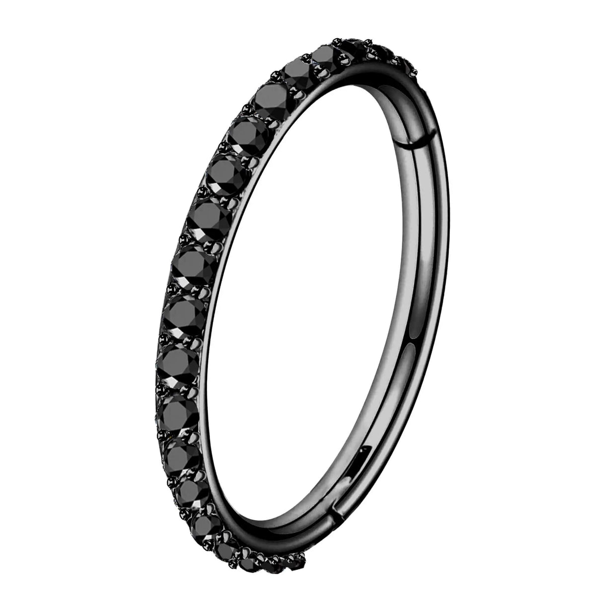 Oufer 20G Hinged Segment Micro Gem Nose Hoop Ring Gift Choice- 316L Stainless Steel