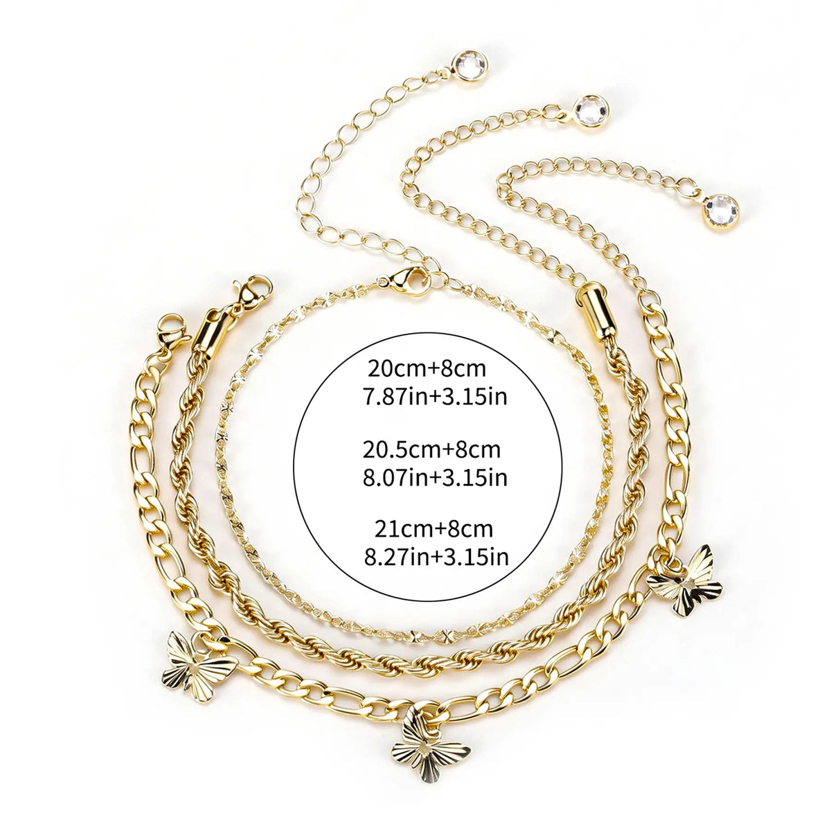Gold Anklets for Women Ankle Bracelets for Women Waterproof Beach Layered Anklet Bracelets for Women Cuban Link Anklets Set Dainty Cute Heart Butterfly Anklets Non Tarnish Jewelry Gift