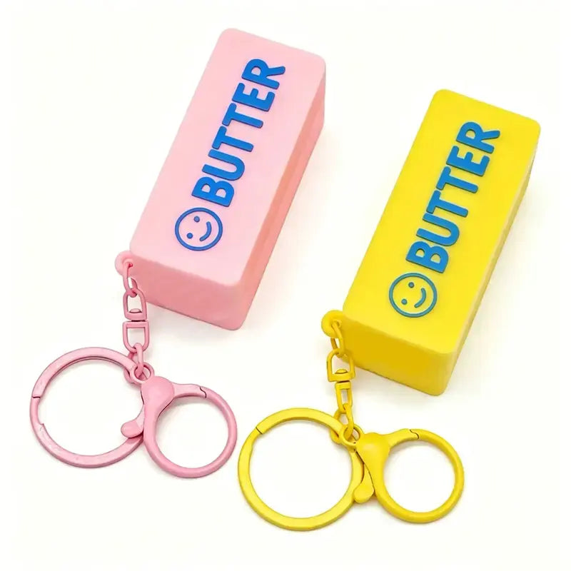 Creative Stress-Relief Screaming Butter Stick Keychain, Prank Novelty Key Pendant for Bags & Car Keys, Great Gift for Classmates, Friends and Family
