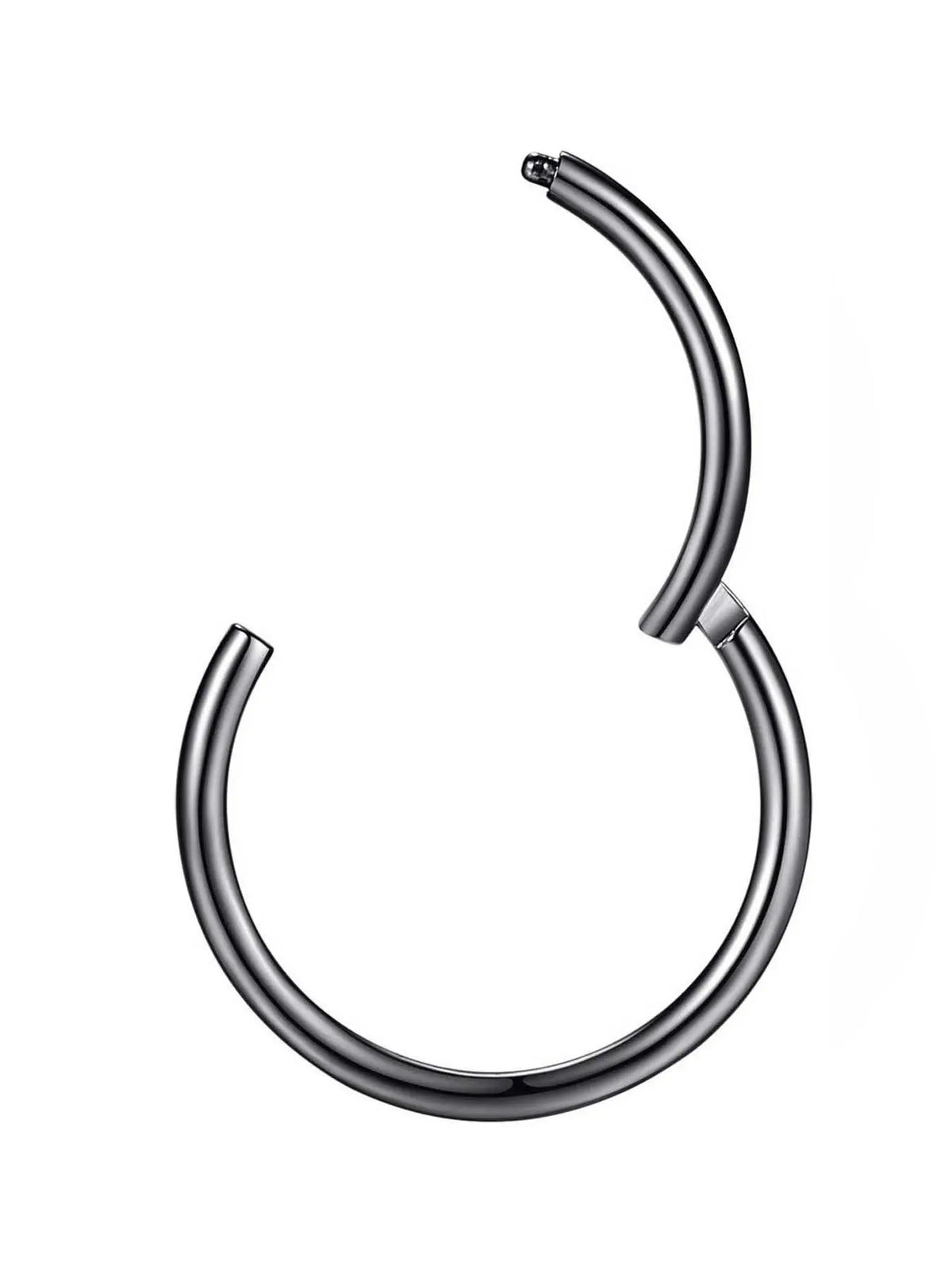 Stainless Steel Hinged Nose Rings Hoops, Casual Simple Nose Ring for Women & Men, Fashion Jewelry for Party, Daily Clothing Decor, Trendy All-match & Exquisite Jewelry for Birthday Gift, Hinged Piercing Hoop, Body Jewelry Accessory