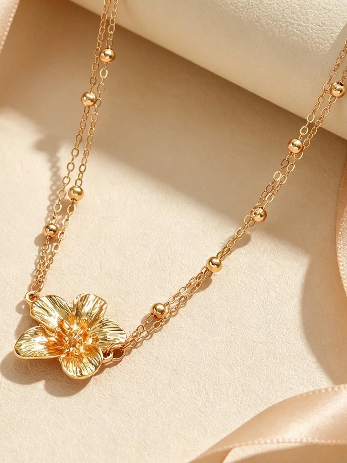 New 1pc fashion sexy bohemian Boho style luxury double-layer flower chain adjustable waist chain, suitable for daily wear, parties, dance, beach, bikini body jewelry accessories Body Chain Accessory Body Chains