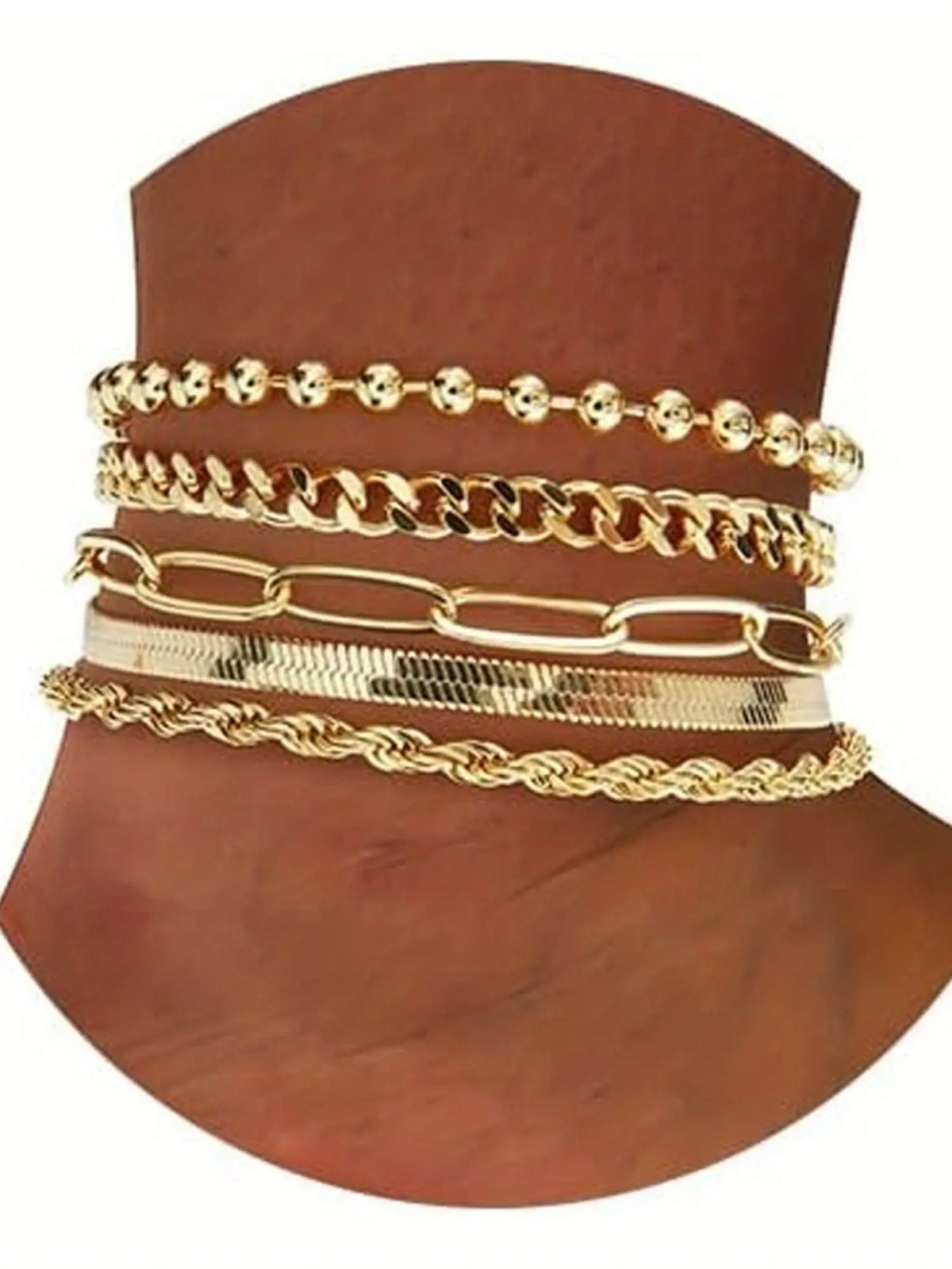 5-piece personalized ankle new alloy decoration combination foot jewelry fashion women's beach ankle accessories Anklets Jewellery