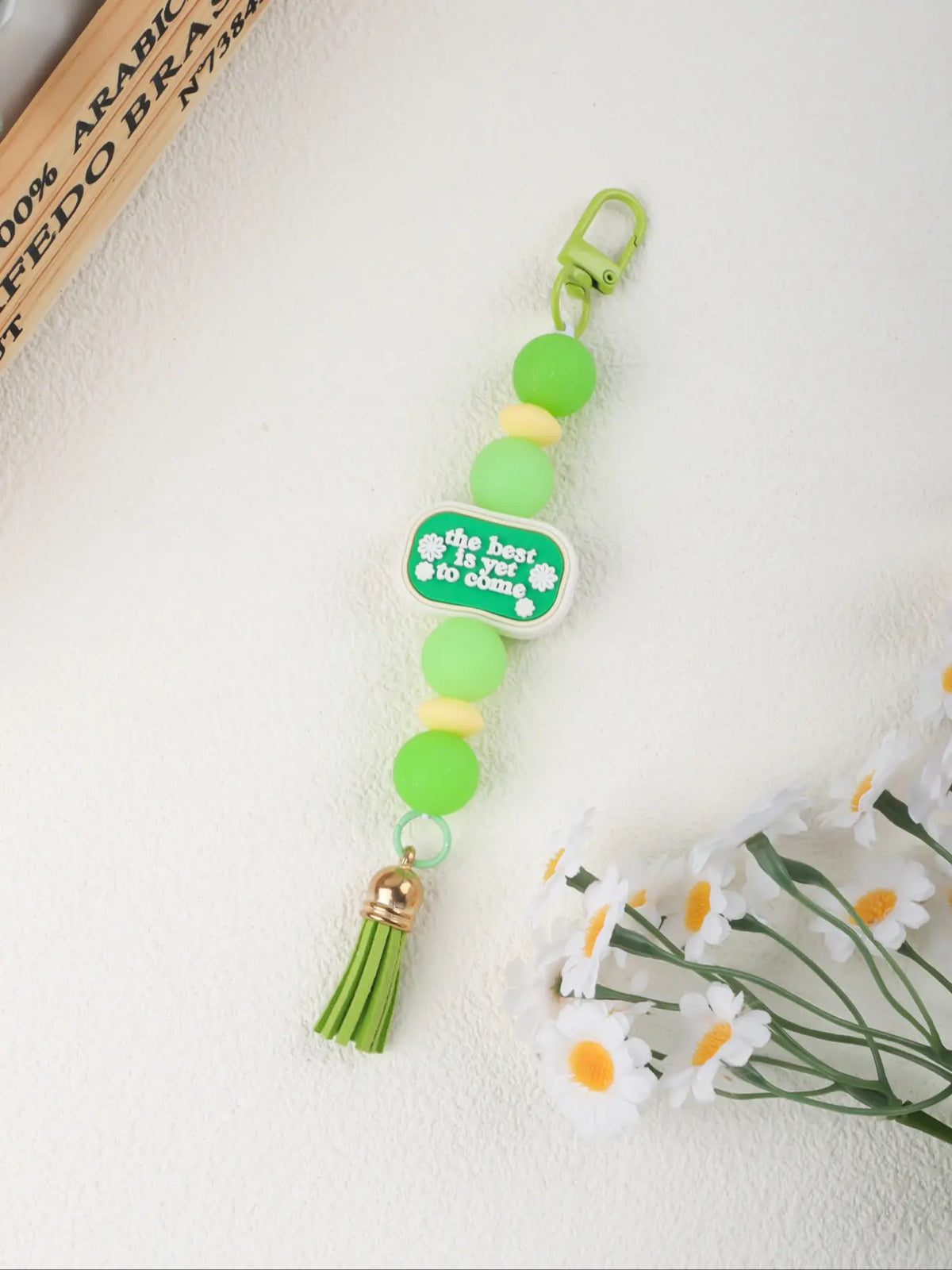 Christian Bible Cross Keychain, Mother's Day Gift for Mom, Faith Beaded Wristlet Keychain, Religious Boho Bag Charm, Key Charms, 1 Count