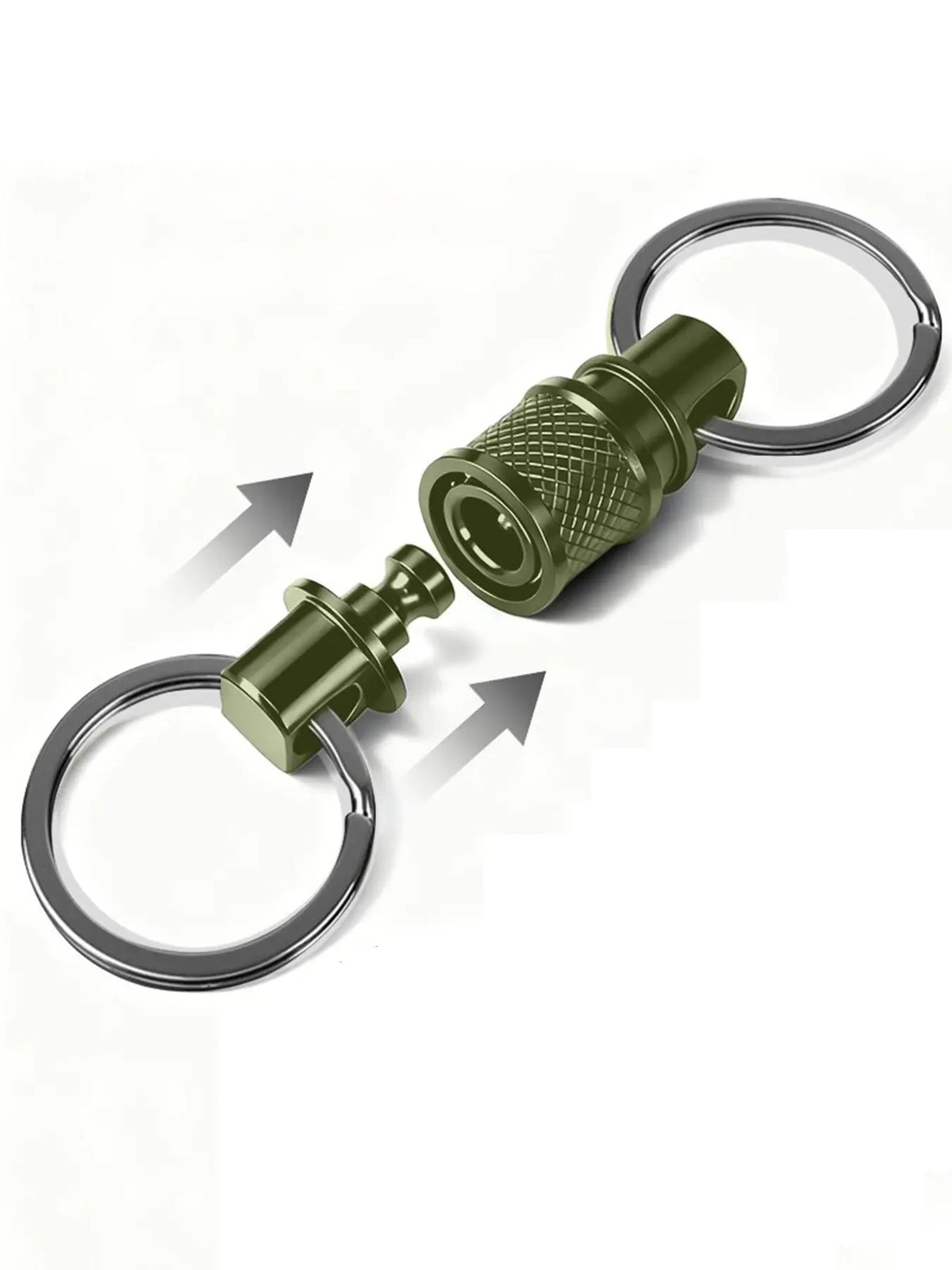 Quick Release Keychain, Detachable Metal Key Ring with Swivel Connector, Lightweight Alloy Keychain Accessory for Men and Women