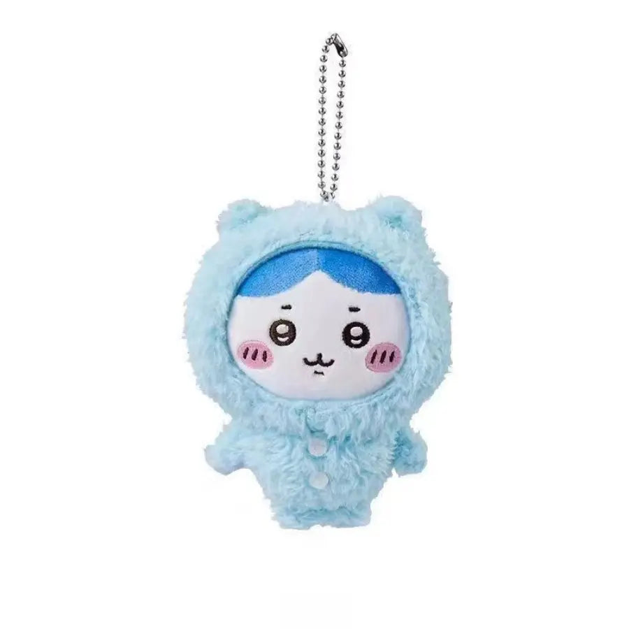Cute Japanese Anime Character Hamster, Blue Cat, Rabbit Plush Keychain, Fluffy Bunny Keychain, Backpack Decoration, Room Decor Gift for Friends, Keychain Kawaii