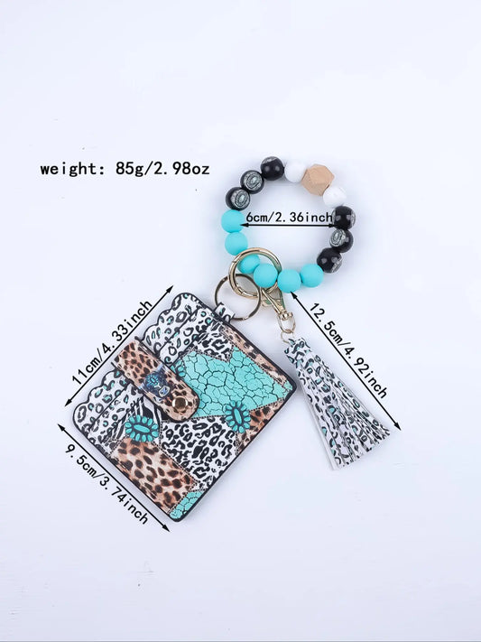 Bohemian Style Beaded Bag Pendant Keychain for Bags Keyring, Colorful Pearl Design, Vintage & Artistic Look, Easy to Wear, Perfect Gift for Friends, Mom, Holidays