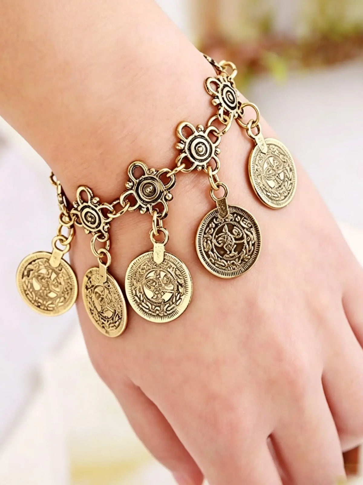 Boho Coin Sandal Anklet Bracelet, Boho Fringe Barefoot Sandal Chain Jewelry, Belly Dance Anklet, Summer Wedding Birthday Beach Party Decor, Solstice Anklet, Wearable Jewelry