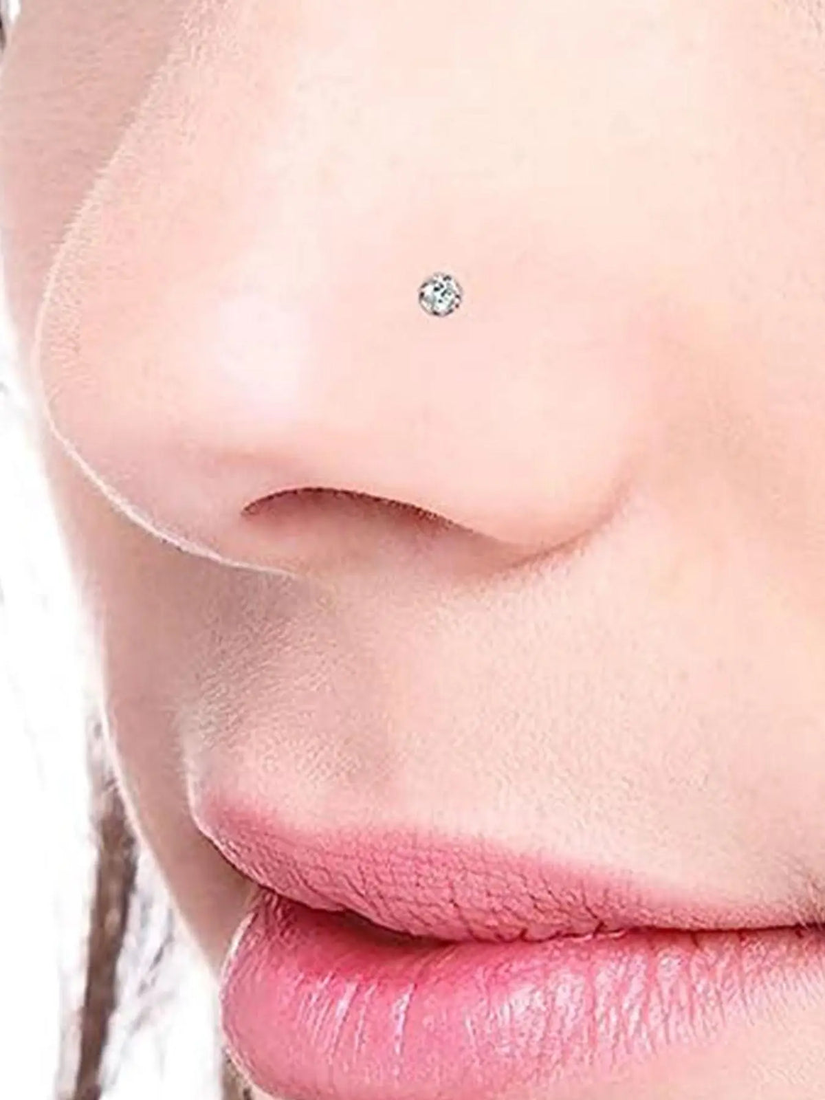 6pcs Unisex Punk Style Rhinestone Nose Rings Set, Nose Rings Hoops, Trendy Simple Nose Rings, Fashionable Body Jewelry for Men & Women for Party Decoration, Nose Piercing Jewelry