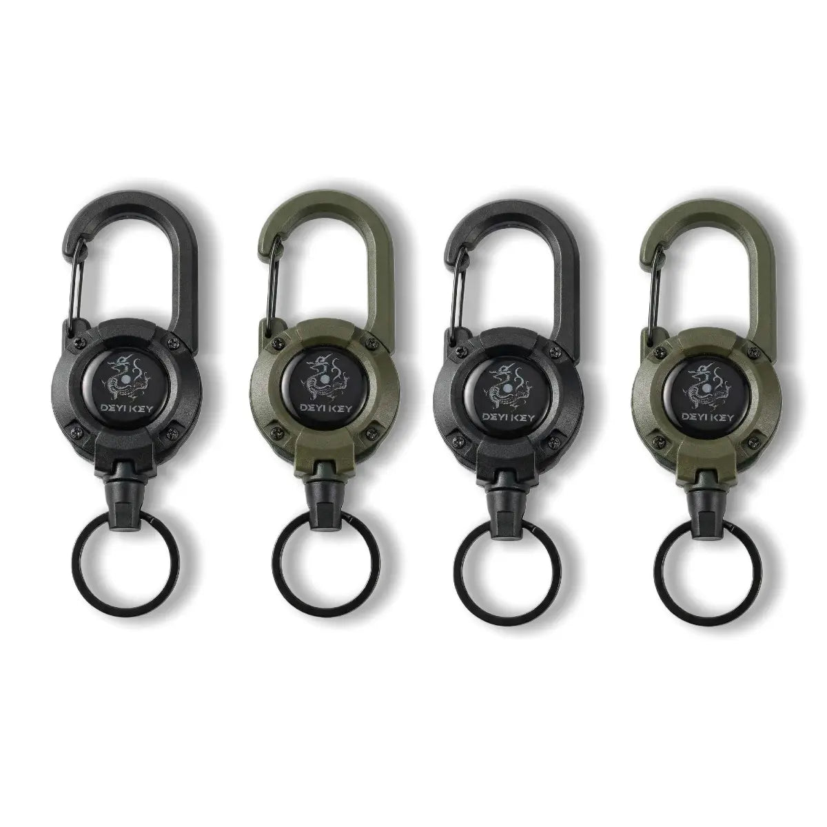 Unisex Retractable Carabiner Keychain Accessory - 64cm Steel Wire Cable, Heavy-Duty Anti-Loss Security Tool, Clip-On Belt Clip, Chain-Attached EDC for Sports, Outdoor Activities