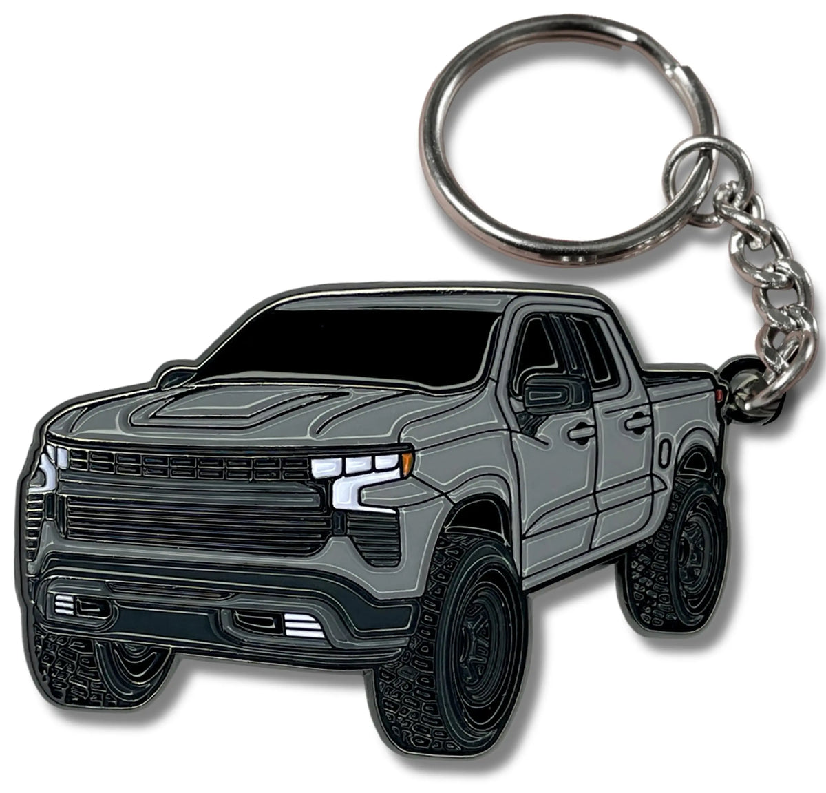 Chevy Keychain Compatible with Chevy Silverado 1500 Accessories - Toy Truck Gifts Men Key Fob Cover Chevrolet Truck 4x4 Key Chain Gifts under 20