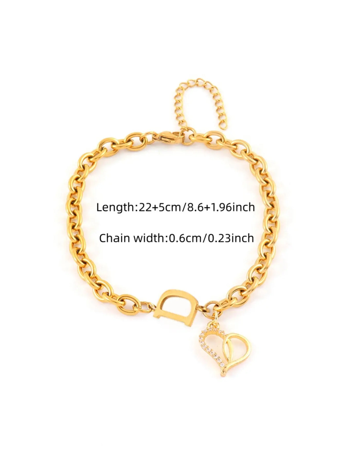 Women's Fashion Hollow Heart Pendant Ankle Chain, Anklet, Stainless Steel, Letter Pattern, All Seasons, Stylish Foot Jewelry
