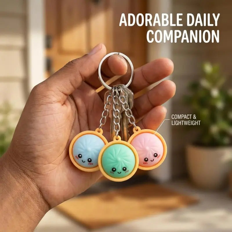 18PCS Cute Dumpling Keychains Set, Mini Steamer Keyring Bag Charm Pendant Keychain for Bags for Students Classmates, Classroom Prize Reward, Small Gift Idea for Kids, Keychain Kawaii (0.98in)