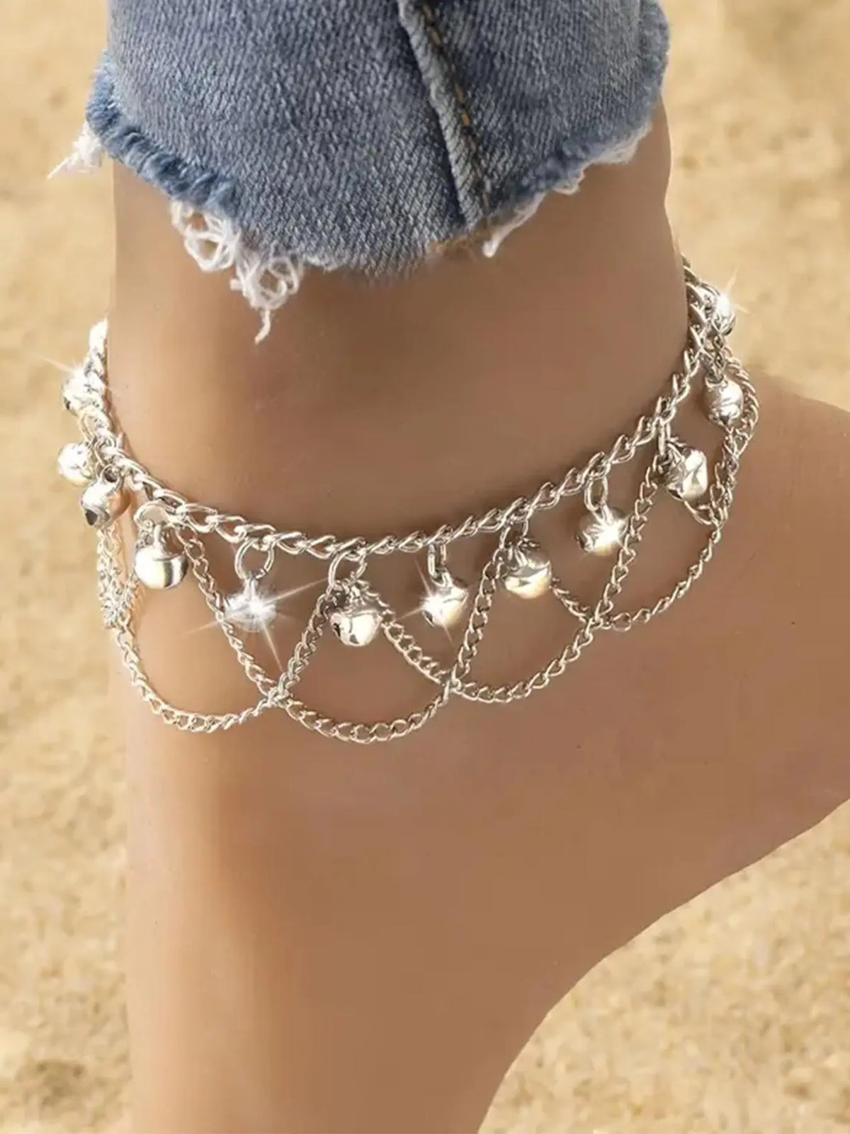 Women's Elegant Bells & Chain Design Anklet, Fashionable Body Jewelry for Party, Daily Clothing Decor, Trendy All-match & Exquisite Jewelry for Birthday Gift, Trendy Jewellery Accessories, Versatile Accessory, Wearable Jewelry