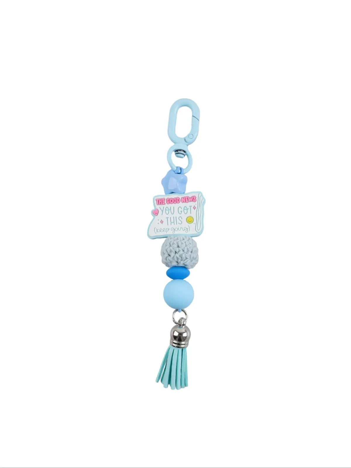Christian Bible Cross Keychain, Mother's Day Gift for Mom, Faith Beaded Wristlet Keychain, Religious Boho Bag Charm, Key Charms, 1 Count