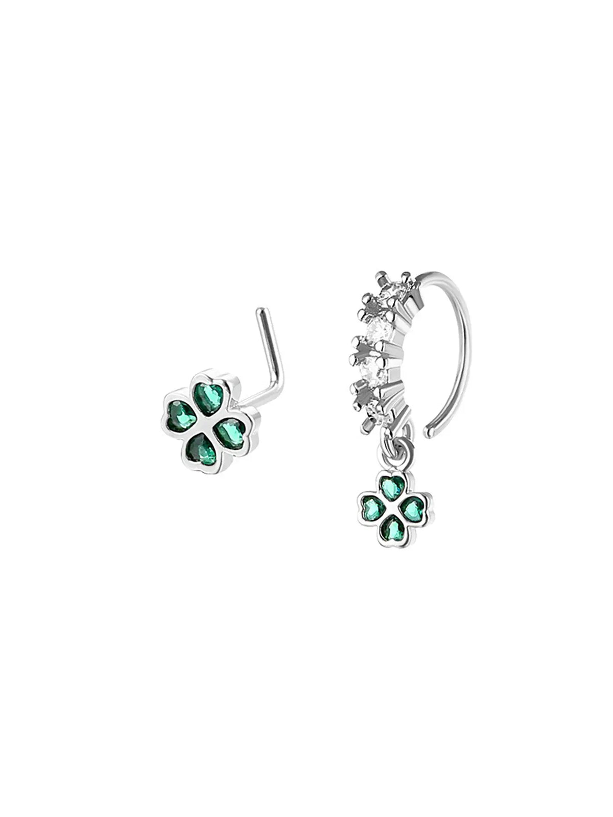 Heart & Cross & Butterfly Design Nose Ring Set, Fashionable Nose Ring for Women & Girls, Trendy All-match & Exquisite Jewelry for Birthday Gift, Nose Piercing Jewelry, Body Jewelry