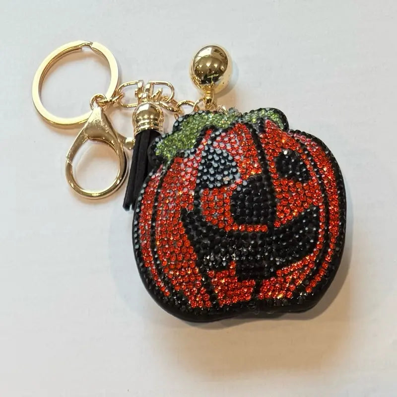 LGS Charms - Halloween and Autumn - Rhinestone Keychain for Zippy Bag Fashion Accessory with Tassel