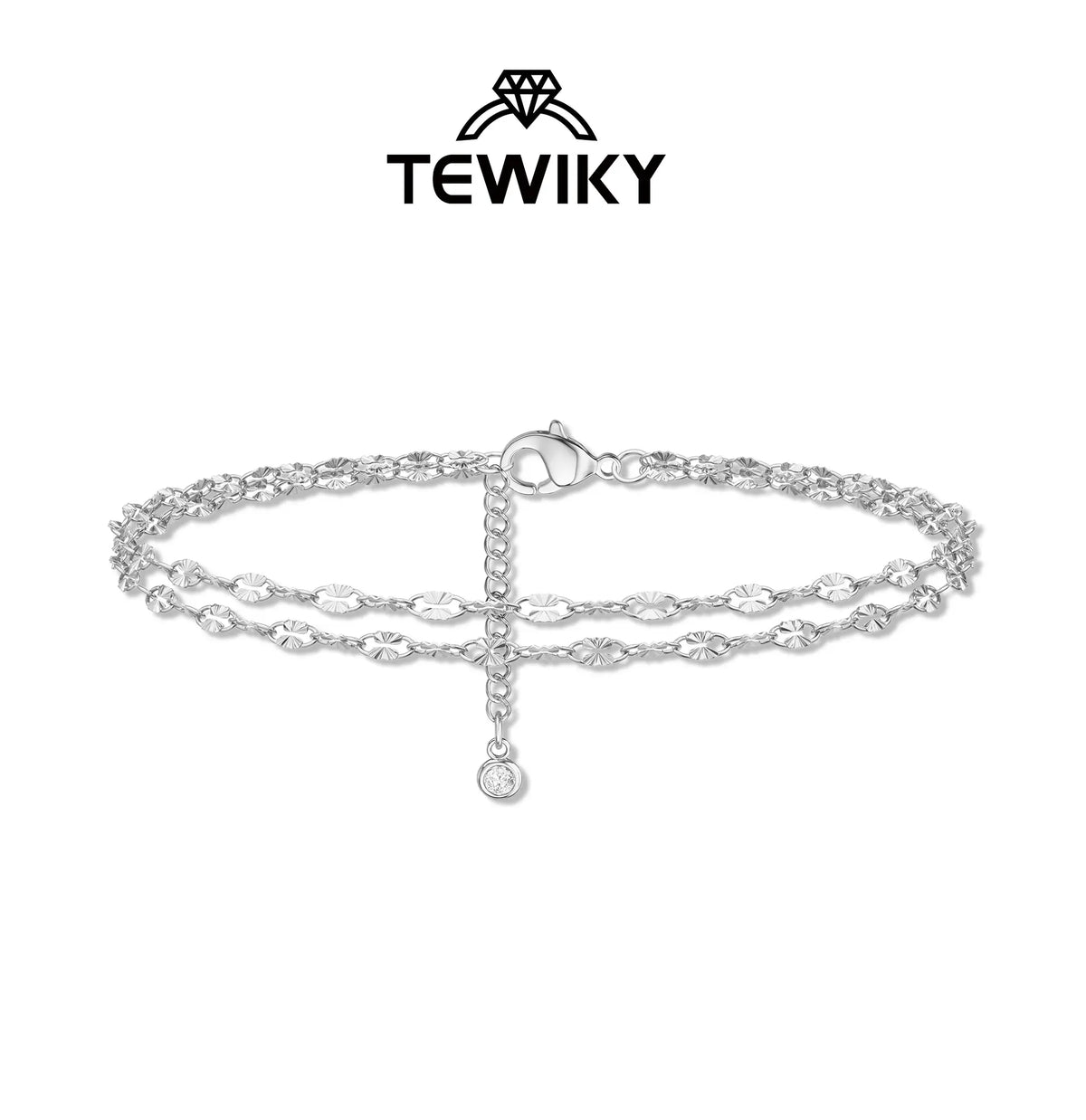 Tewiky Women's Adjustable Dainty Layered Anklets - Waterproof, Non-Tarnish Link Chain Set with Fringe, Lobster Claw Clasp, Trendy Fashionable Accessories, Cute Accessories, Gold Jewelry, Swimming Use, Gifts for Women, Anniversary, Summer Beach Gift