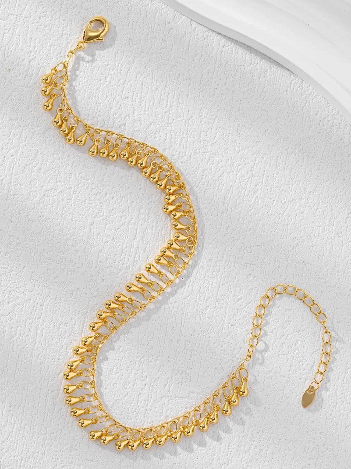 Women's Elegant Water Drop Design Anklet, Boho Style Tassel Decor Anklet for Beach Party Vacation, Fashion Accessories for Daily Wear