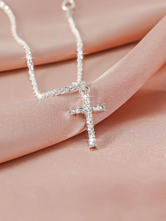 Waterproof Cross Anklet Easter Basket Essentials for Girl Women Adjustable Beach Cross Anklets Trendy Jewelry Elegant Fashion Accessories Versatile Style Summer Outdoor Activities ankle bracelet