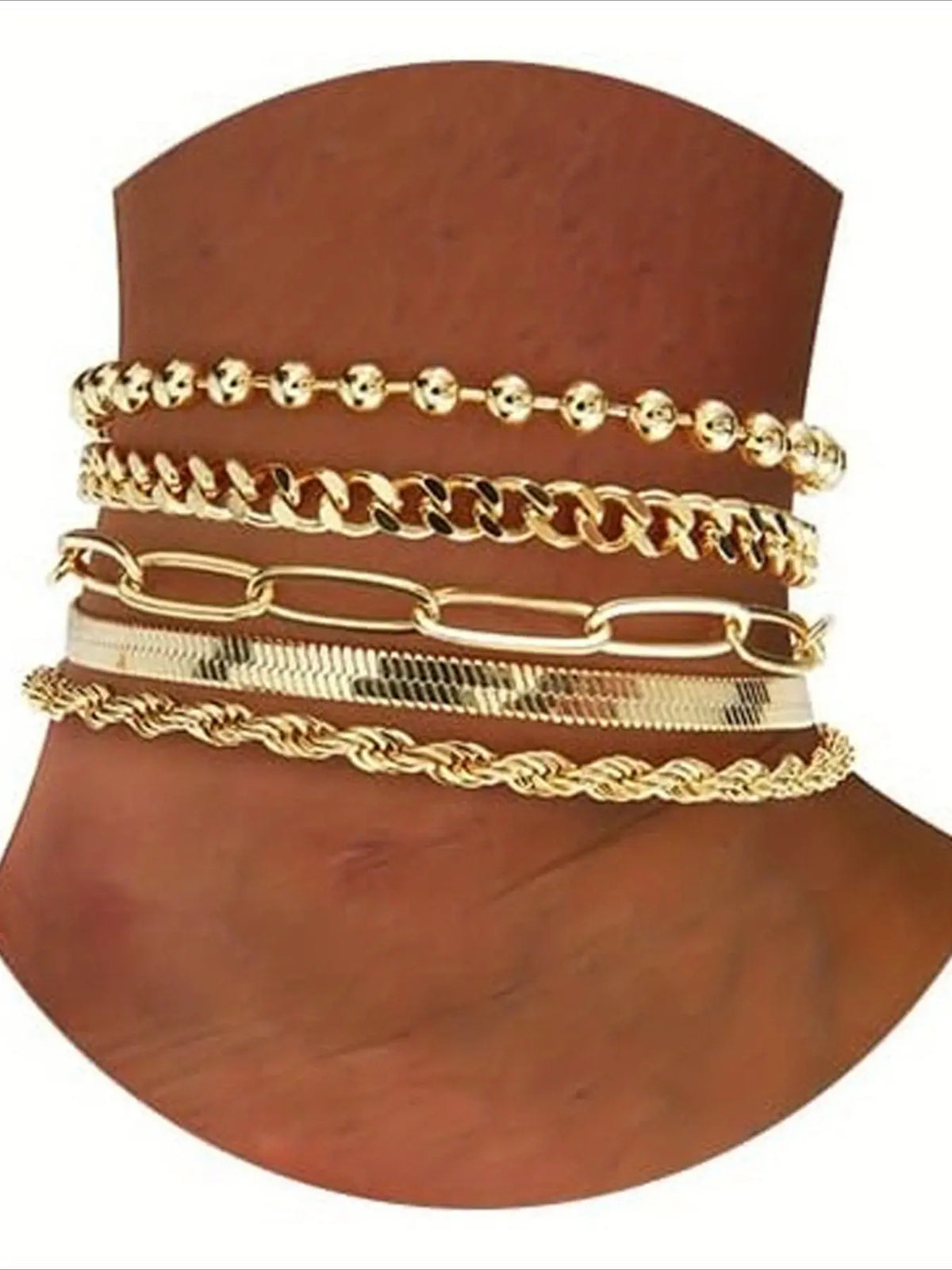 5-piece personalized ankle new alloy decoration combination foot jewelry fashion women's beach ankle accessories Anklets Jewellery