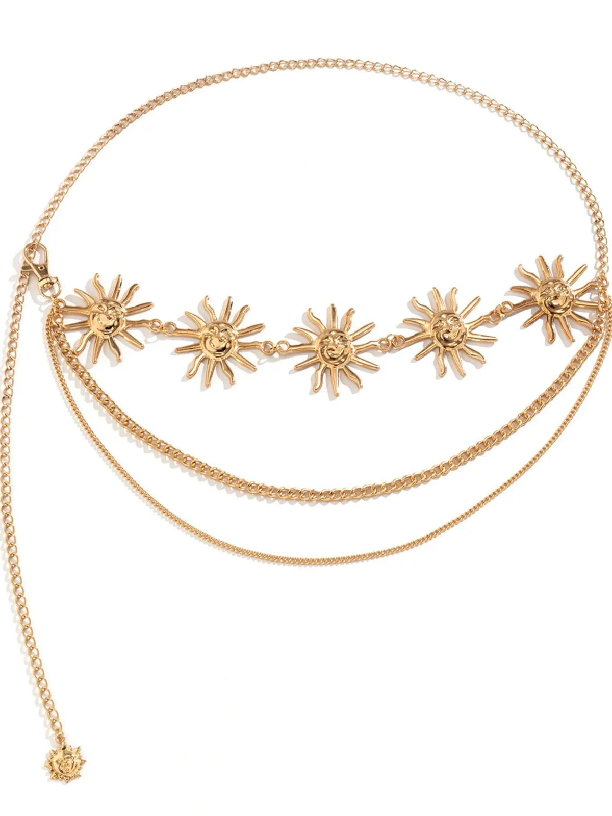 Women's Sun Adjustable Waist Chain, Body Chain, Belly Chain, Bohemian Style Unique Accessory for Holidays & Daily Wear, Perfect Addition to Your Boho Wardrobe