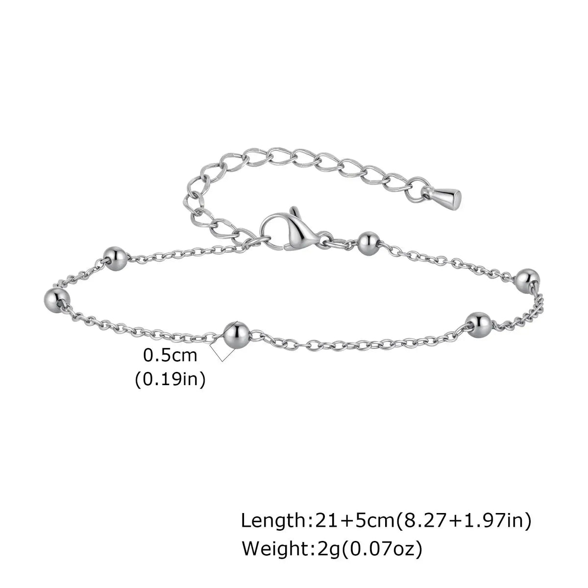 Women's Boho Ball Beads Ankle Chain Bracelet - Gold-Plated Stainless Steel, Waterproof Summer Beach Foot Jewelry, Christmas Birthday Prom Gift for Grandma, Mother Accessory