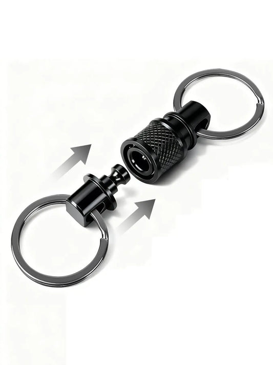 Quick Release Keychain, Detachable Metal Key Ring with Swivel Connector, Lightweight Alloy Keychain Accessory for Men and Women