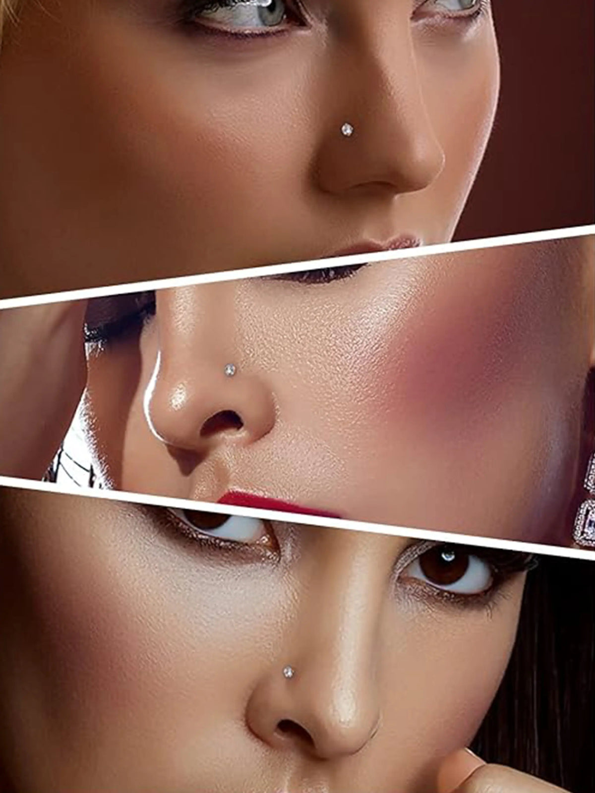 20Pcs 20G Nose Rings Studs for Women Men Hypoallergenic Surgical Steel Nose Stud L Shape Nose Ring Nose Screw Multiple Sizes 1.5/2/2.5/3mm Nose Piercing Jewelry, Body Piercings, Plain Pattern Nose Studs for Daily & Party Wear Body Jewelry Perfect Gift