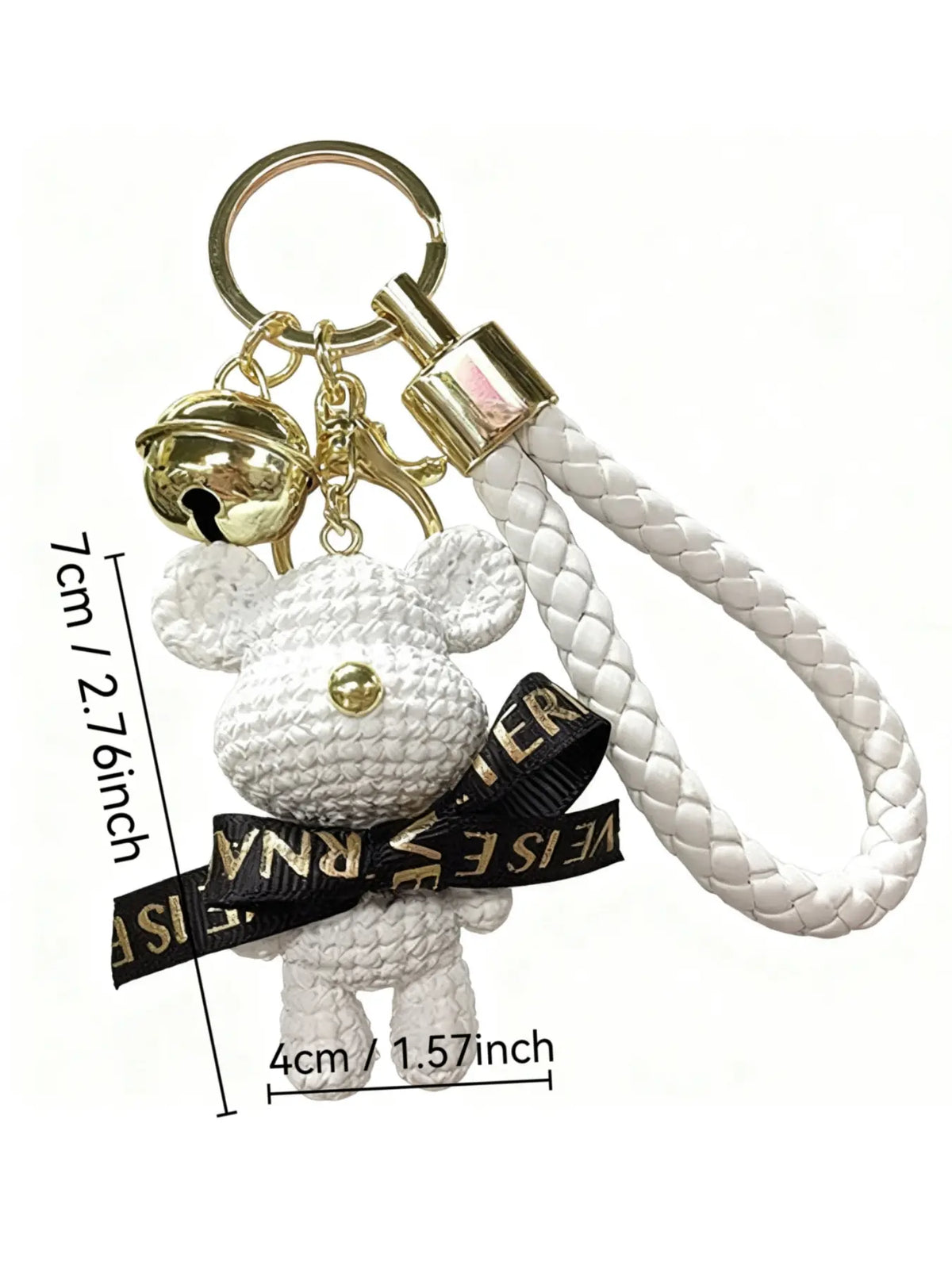 Set of Fun Gift Keychains with Bell Bowtie Bear, Cute Design Keychains for Family and Friends, Perfect Simple Accessories for Any Occasion, Keychain Kawaii, Teddy Keys, Trendy Cute Keychain, Cute Keychain Accessory