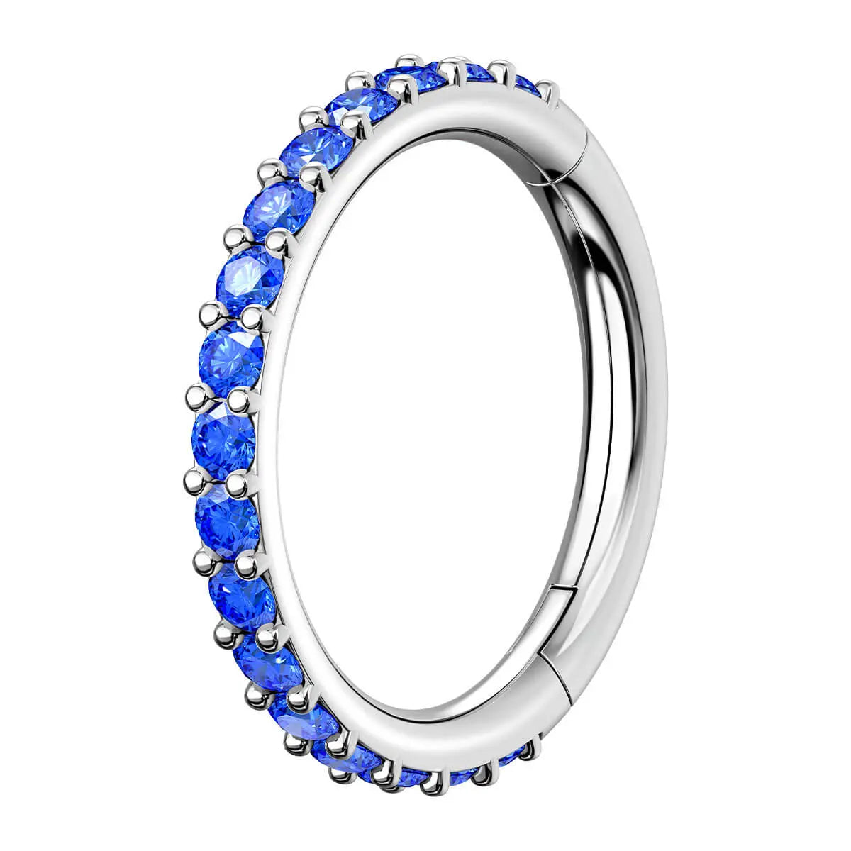 Oufer 20G Hinged Segment Micro Gem Nose Hoop Ring Gift Choice- 316L Stainless Steel