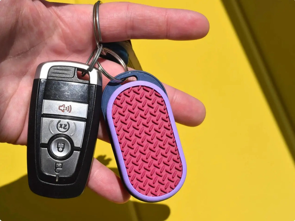 MozzieMakes3D Fidget Holder Keychain 3D Printed Slider Carrier for The Pill Secure Keyring Attachment Original & Mega Pill Sizes Eco-Friendly Packaging