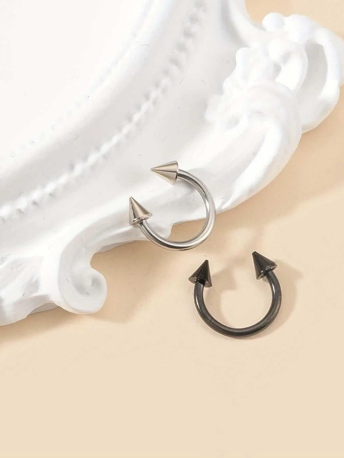 Punk Stainless Steel Nose Ring for Gift, 2pcs U-shape Design Nose Cuff for Women & Men, Fashion Accessories for Party, Daily Clothing Decor, Nose Ring Jewelry, Body Jewelry