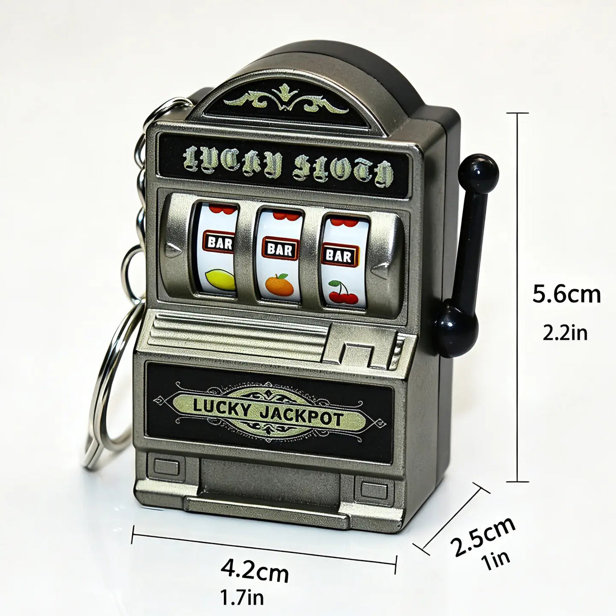 Mini Retro Fruit Slot Machine Keychain, Electroplated Stress Relief Toy, Vintage Arcade Style Creative Plastic Phone Charm, Unique Design, Fidget Keyring, Cool Keychains