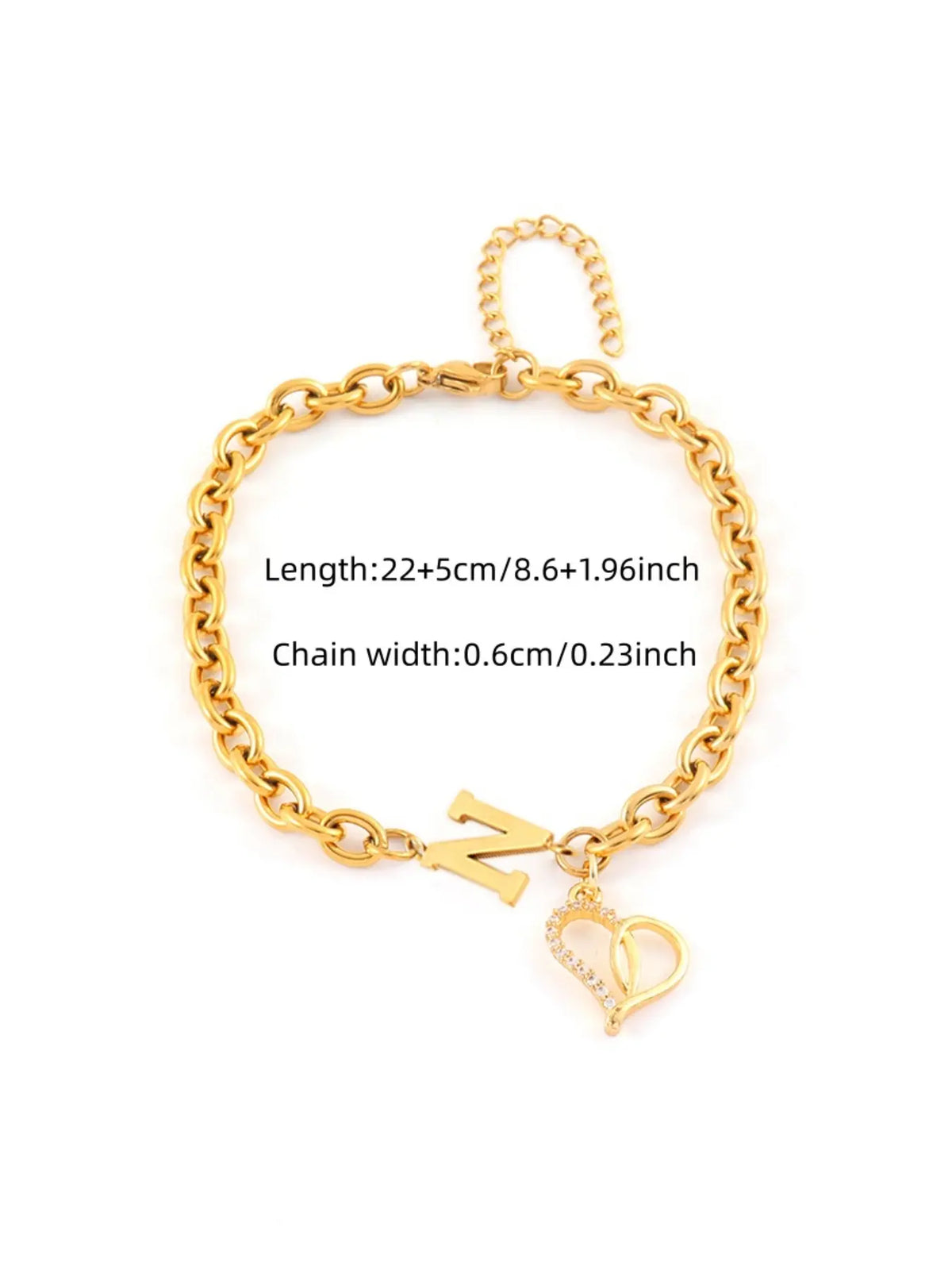 Women's Fashion Hollow Heart Pendant Ankle Chain, Anklet, Stainless Steel, Letter Pattern, All Seasons, Stylish Foot Jewelry