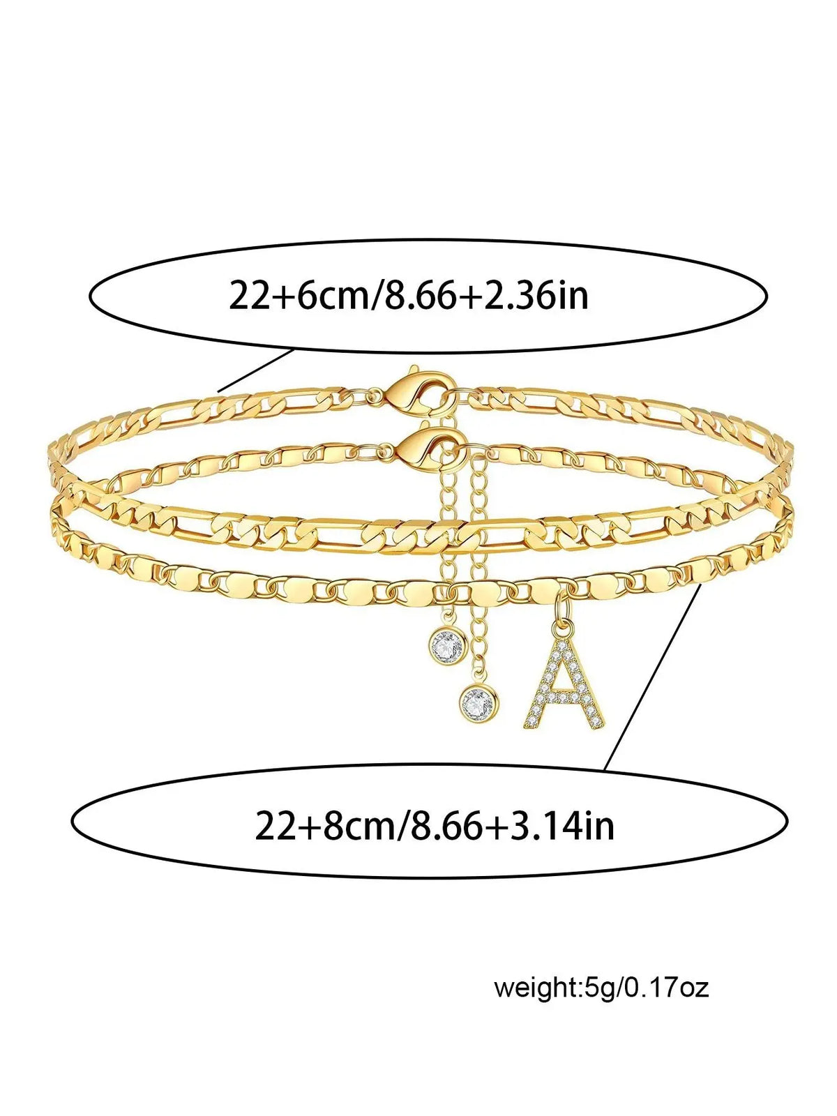 26 Letter Design Anklet, Fashionable Stainless Steel Anklet for Women & Girls, Trendy All-match & Exquisite Jewelry for Birthday Gift