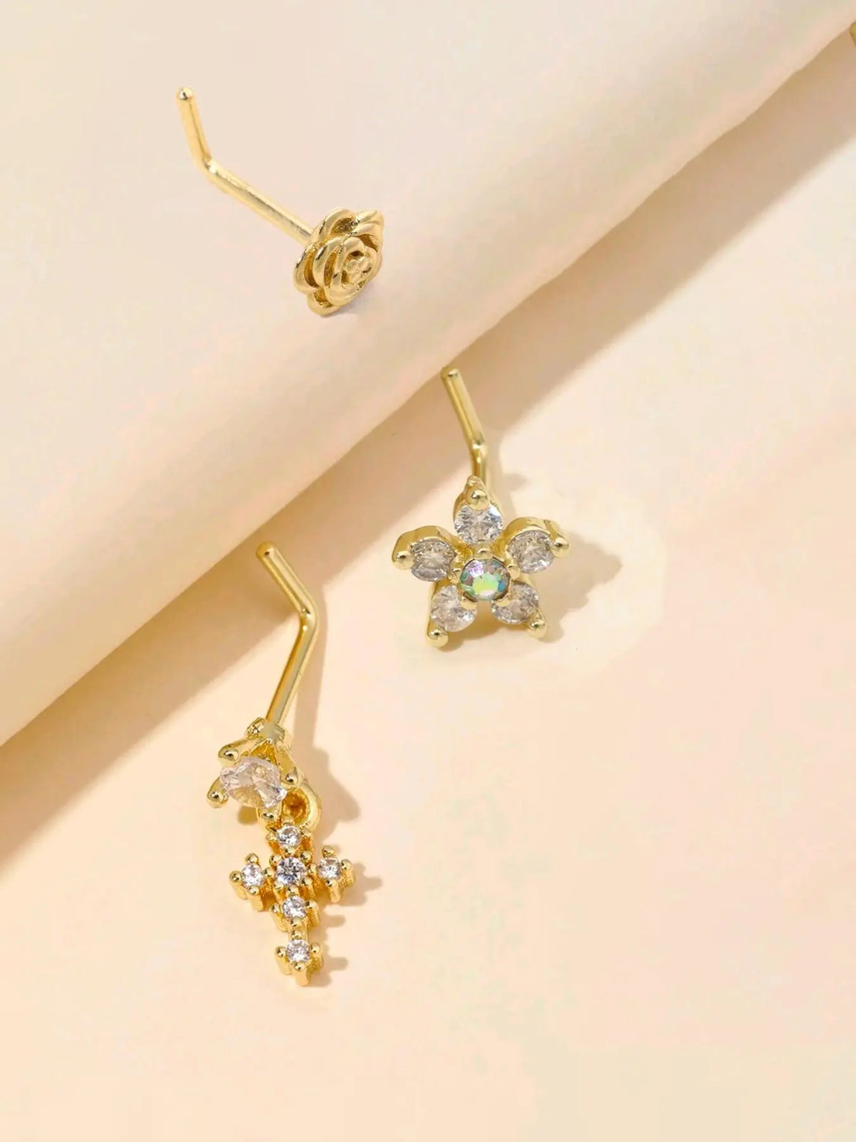 Heart & Cross & Butterfly Design Nose Ring Set, Fashionable Nose Ring for Women & Girls, Trendy All-match & Exquisite Jewelry for Birthday Gift, Nose Piercing Jewelry, Body Jewelry