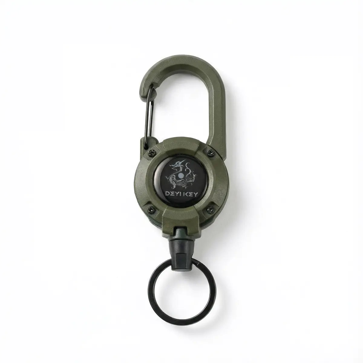 Unisex Retractable Carabiner Keychain Accessory - 64cm Steel Wire Cable, Heavy-Duty Anti-Loss Security Tool, Clip-On Belt Clip, Chain-Attached EDC for Sports, Outdoor Activities