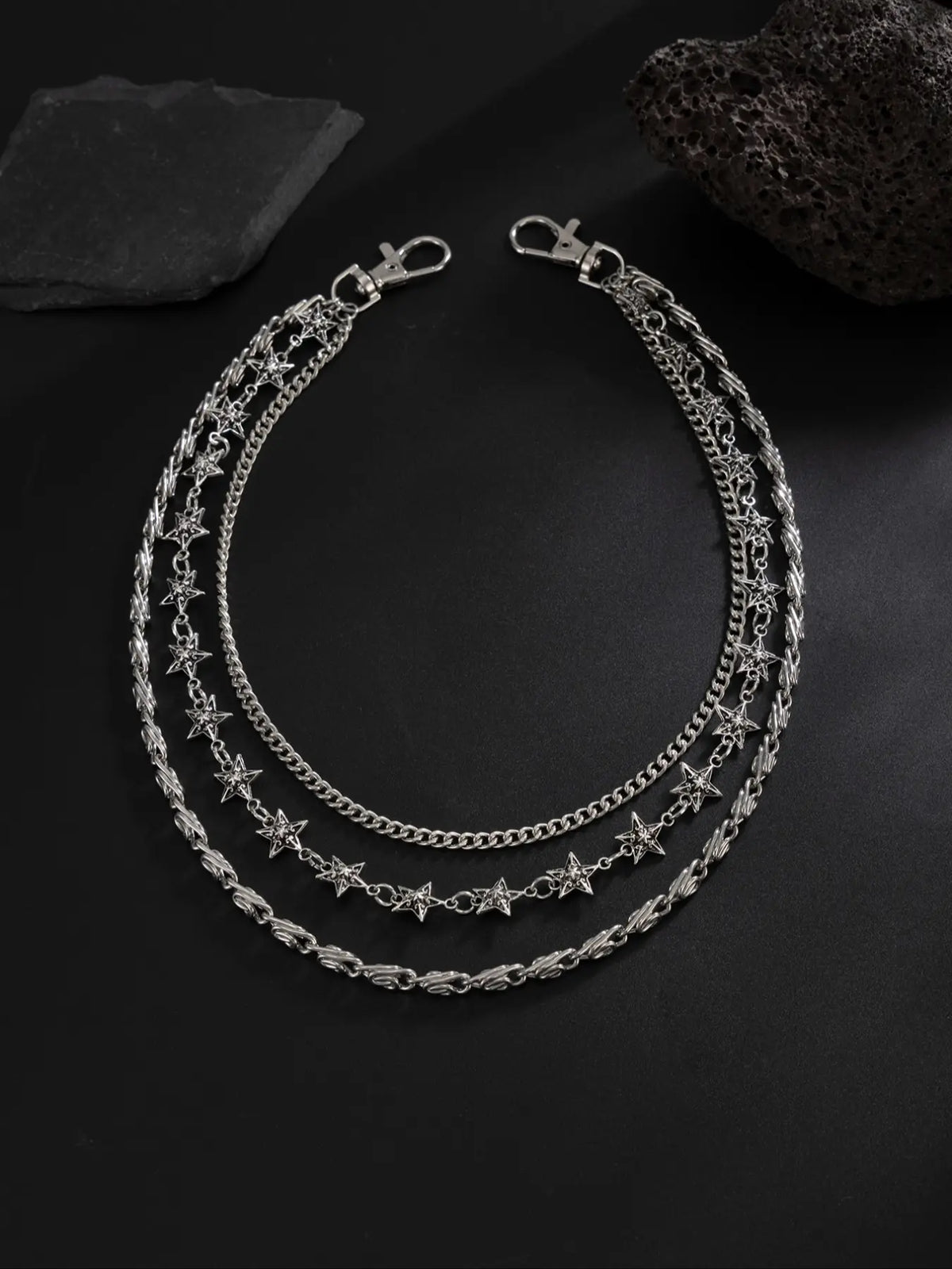 Unisex Fashion Multi-Layered Tassel Pants Chain, Bop Chain, Casual Hip-Hop Style Accessory, Perfect for Daily Wear, All Seasons, Adjustable Waist Chain, Body Chain Accessory