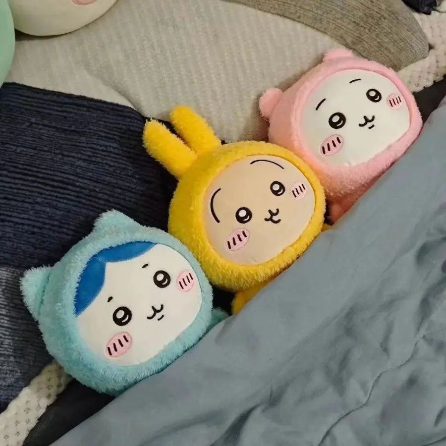 Cute Japanese Anime Character Hamster, Blue Cat, Rabbit Plush Keychain, Fluffy Bunny Keychain, Backpack Decoration, Room Decor Gift for Friends, Keychain Kawaii