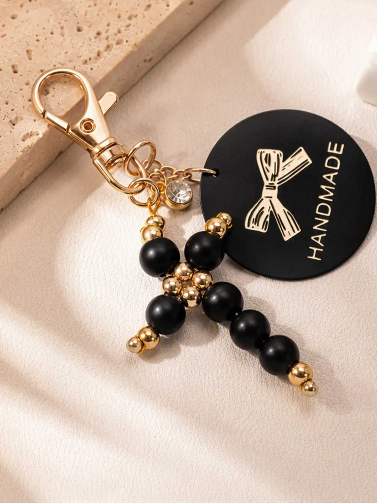 Christian Bible Cross Keychain, Mother's Day Gift for Mom, Faith Beaded Wristlet Keychain, Religious Boho Bag Charm, Key Charms, 1 Count