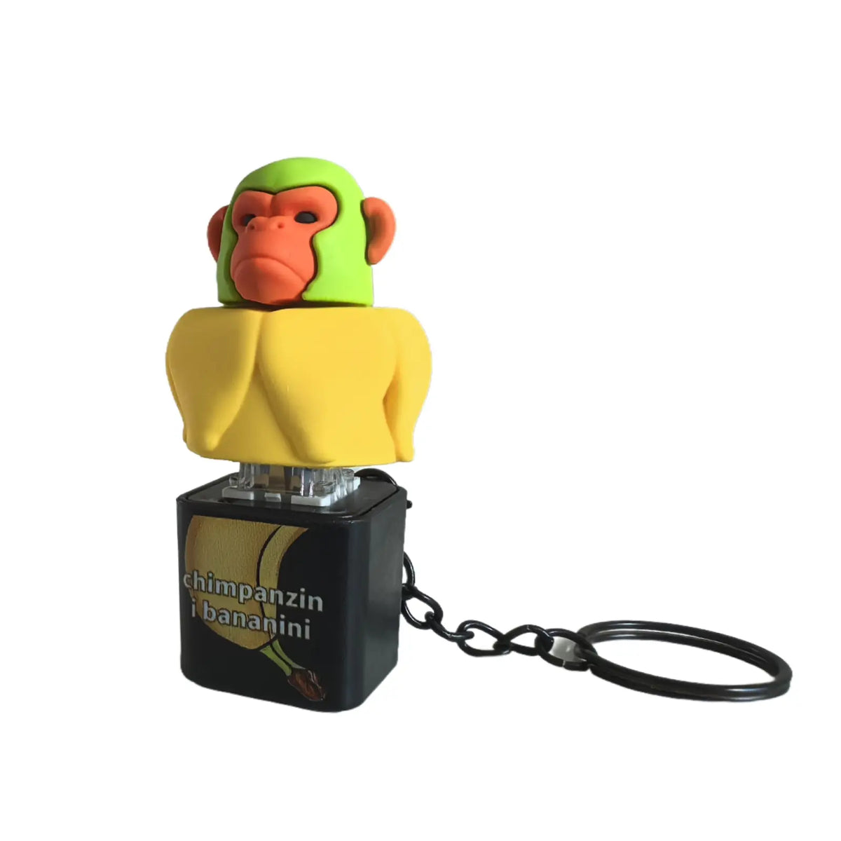 Tung Tung Sahur Fidget Toy - Italian Voice Fidget Keychain with LED Light, Portable Compact Stress Relief Keychain for Adults, Enhances Focus Reduces Anxiety Aids Stress Management Outdoor Gift