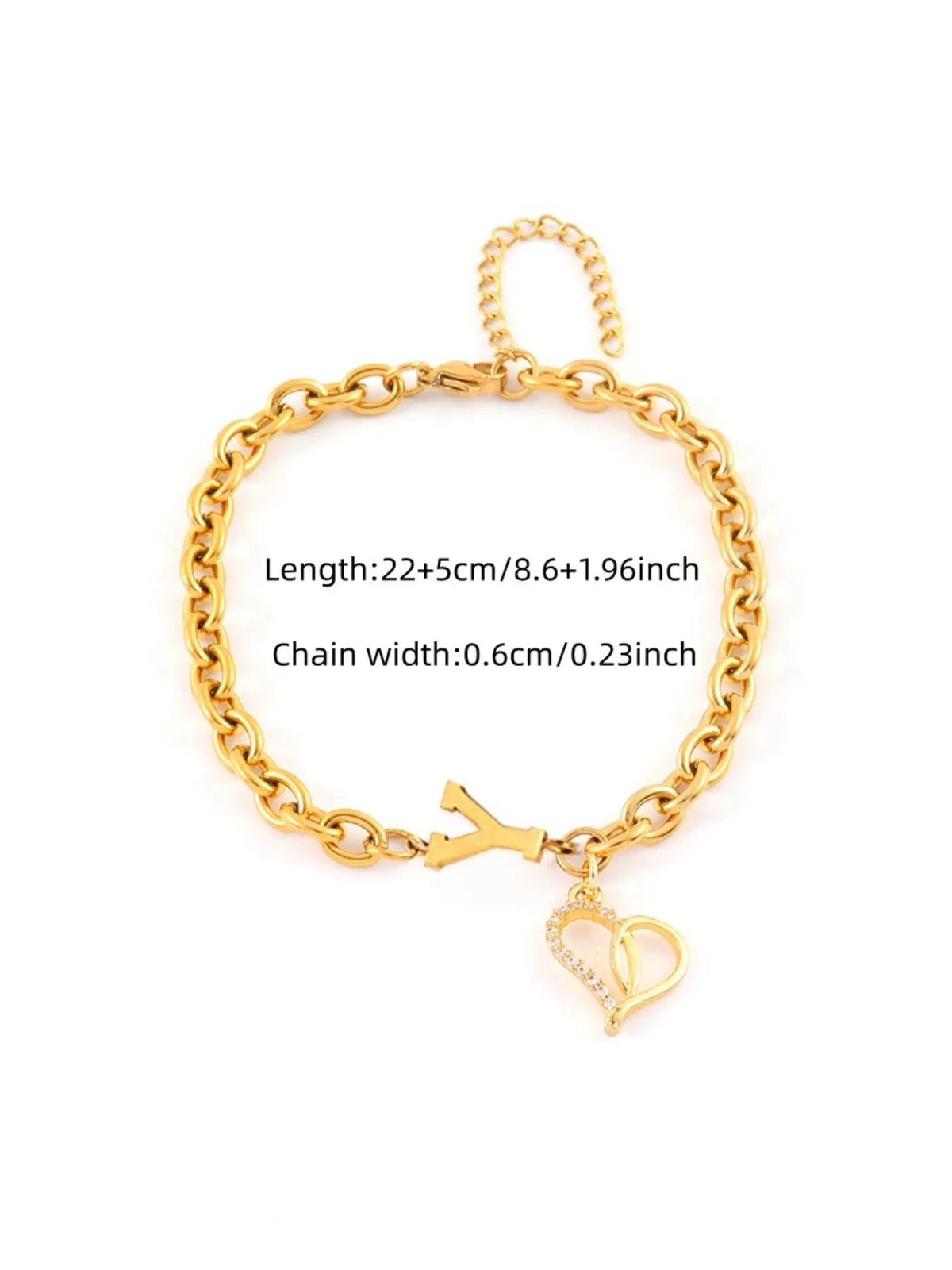 Women's Fashion Hollow Heart Pendant Ankle Chain, Anklet, Stainless Steel, Letter Pattern, All Seasons, Stylish Foot Jewelry