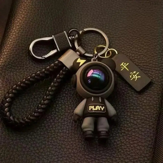 Cute Small Size Space Astronaut Figure Keychain - Lightweight, Detail-Oriented Unisex Adults Key Accessories for Car Keys, Indoor Recreation Decor (summerwins)