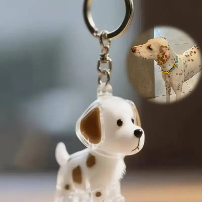 Personalized Acrylic Dog Fur Keychain - 1.7in Mini Sentimental Pet Hair Holder, Simple Fill, Silicone Seal, Compact Water-Resistant Durable ASMR Collectible, Wear Anywhere, Hang on Keys or Bags, Carry Love Everywhere Memorial Gift for Dog Parents