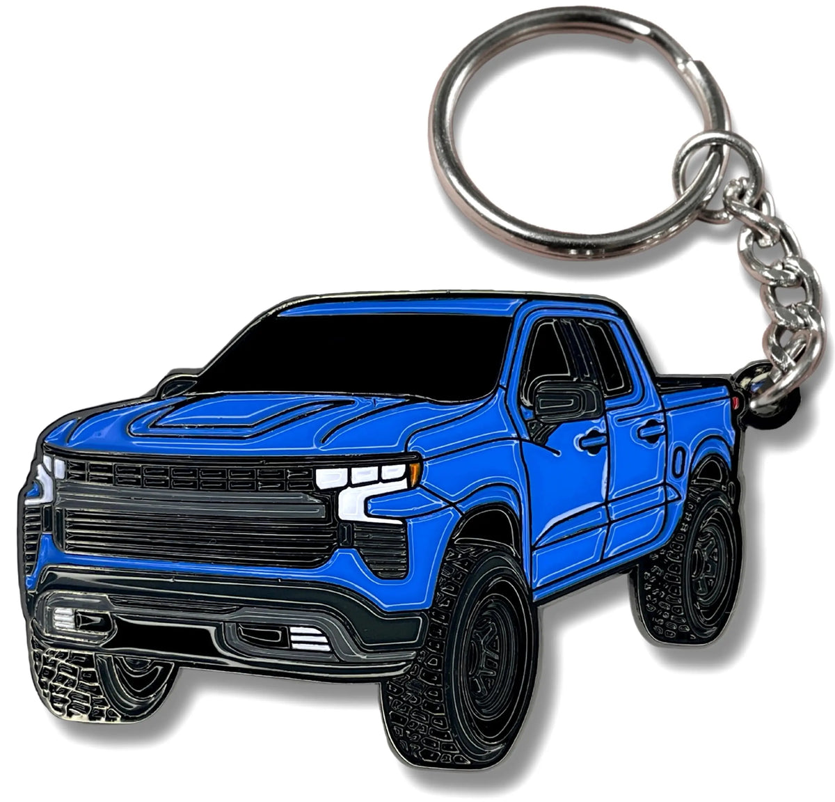 Chevy Keychain Compatible with Chevy Silverado 1500 Accessories - Toy Truck Gifts Men Key Fob Cover Chevrolet Truck 4x4 Key Chain Gifts under 20