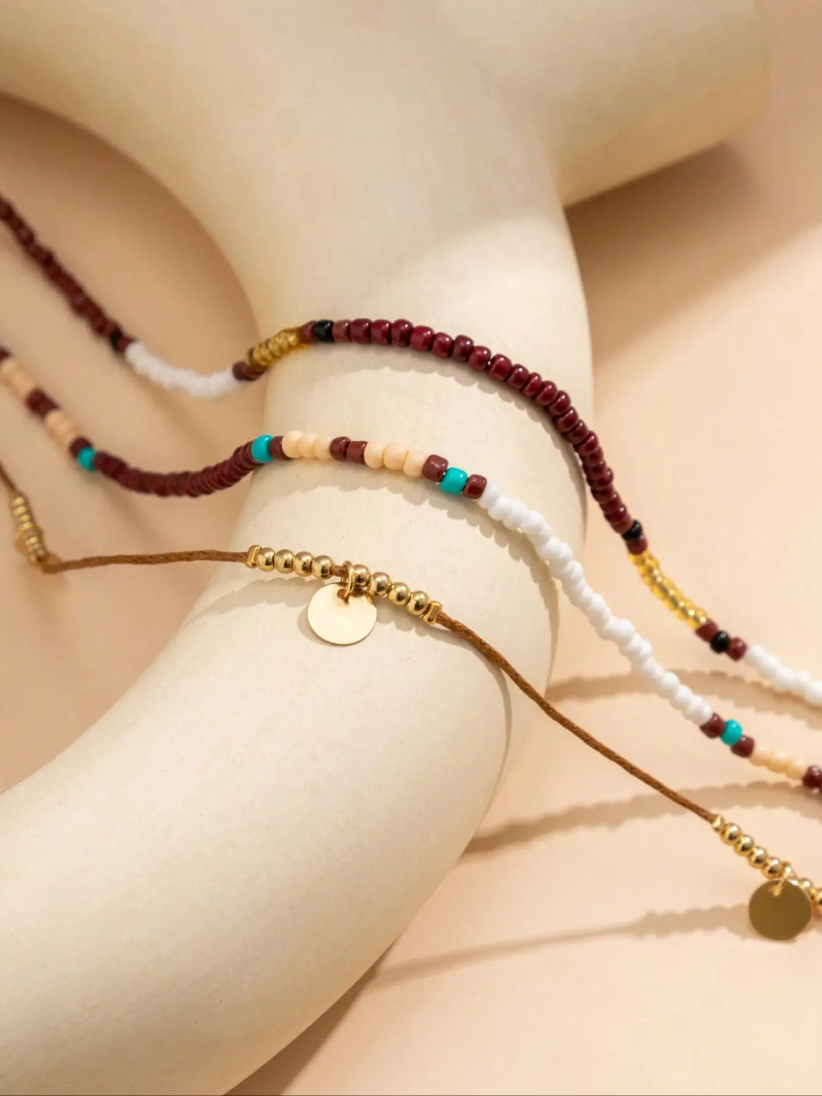 Boho Style Women's Waist Chain Set, Waist Beads, 3-Piece Beaded Sequins Pendant Chains, Fashionable Daily & Party Wear Accessories, Vintage Body Jewelry, African Waist Jewelry, Body Jewellery