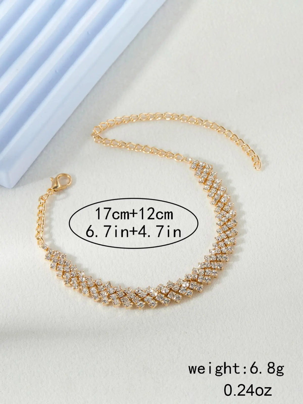 Rhinestone Decorated Anklet for Women As Gift, Summer 2024 Fashionable Adjustable Chain Anklet, Fashionable Accessory Foot Jewelry, Trendy Fashionable Accessories