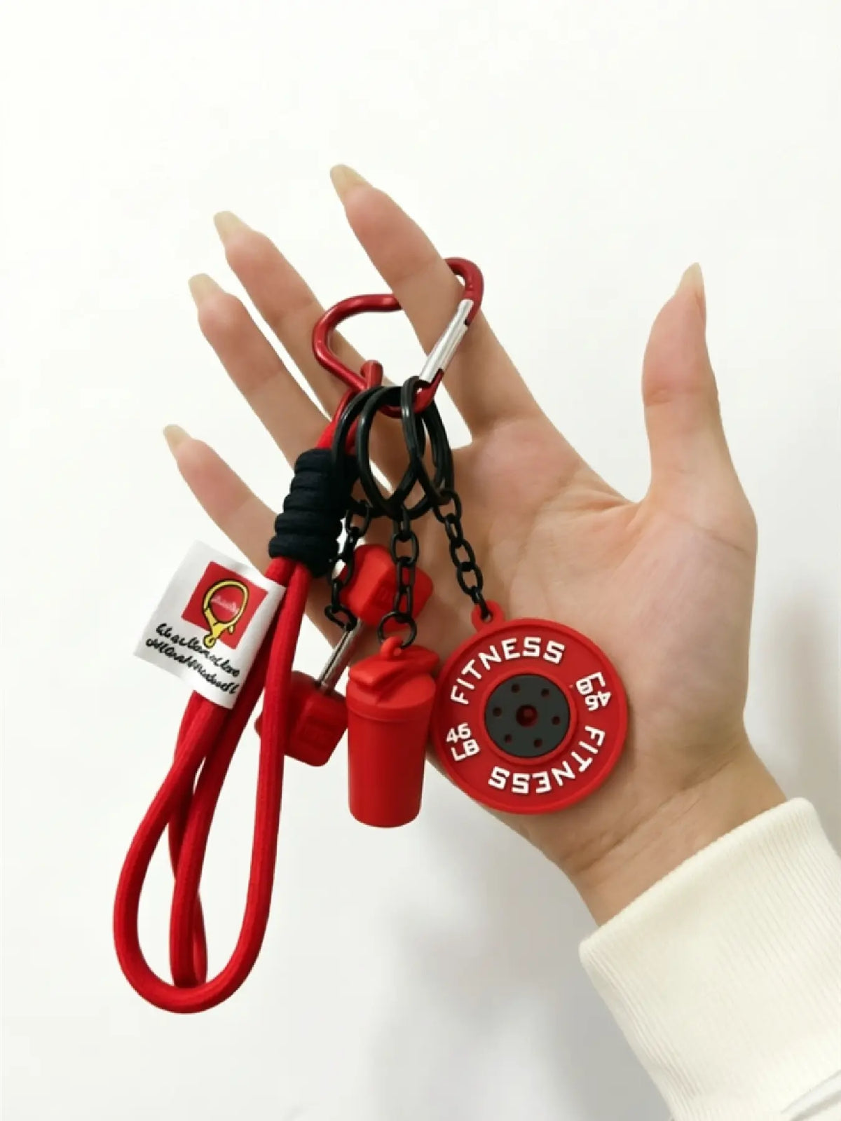 1 Piece Creative Versatile Barbell Decorative Hanging Keychain Lanyard for Bags and Keys, Key Accessories, Stylish Accessory for Everyday Use, Perfect Gift Idea